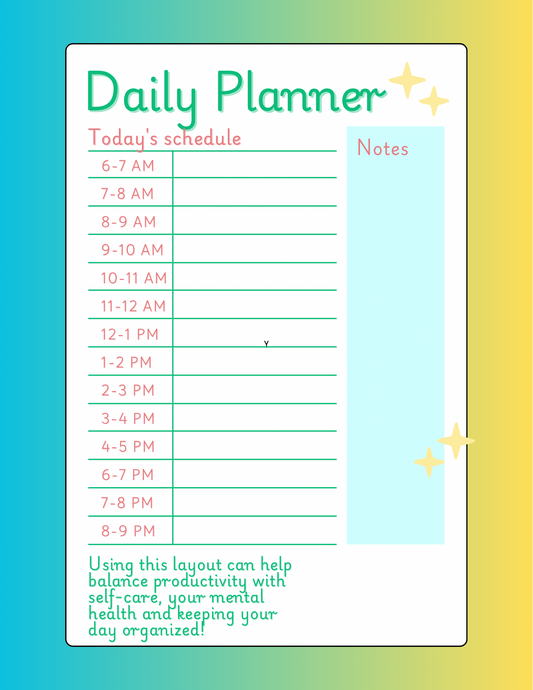 Digital daily planner